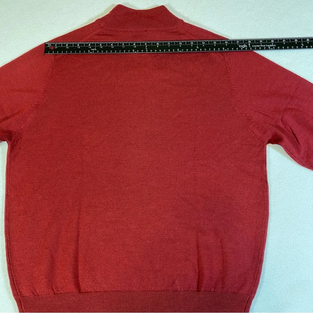 JOS A BANK Signature Collection Sweater Merino Wool Mock Neck Men’s Sz M Red NWT